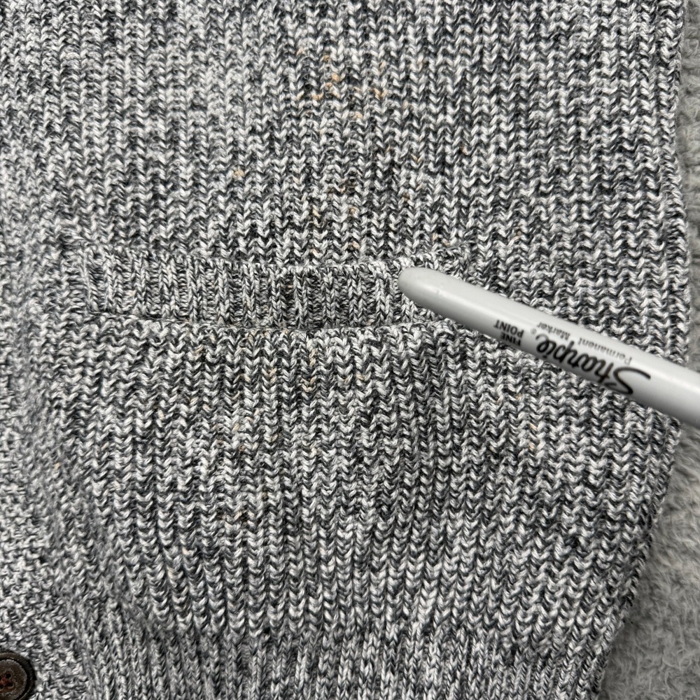 Faherty Cardigan Sweater Mens XL Gray Shawl Collar Cashmere Blend Knit - Picture 4 of 10